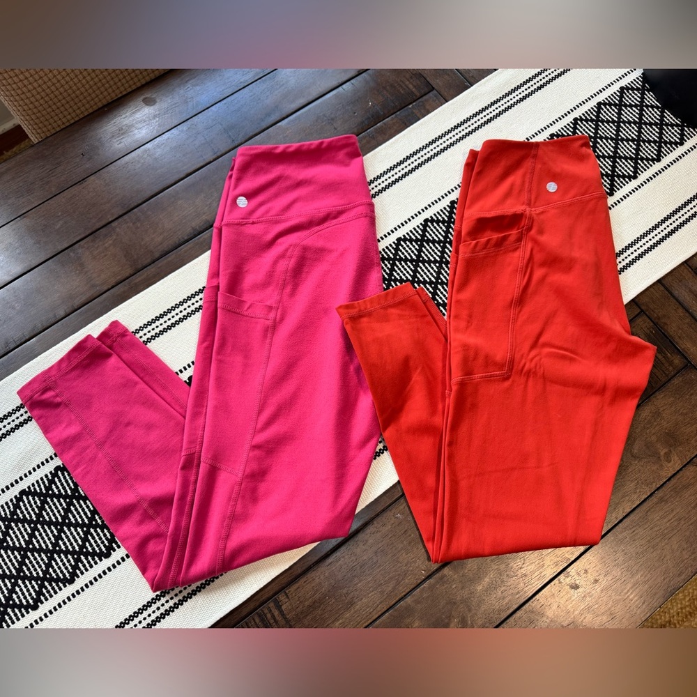 2 PAIRS INCLUDED - Z by Zella Perform High Waist Pocket 7/8 Leggings, Size M